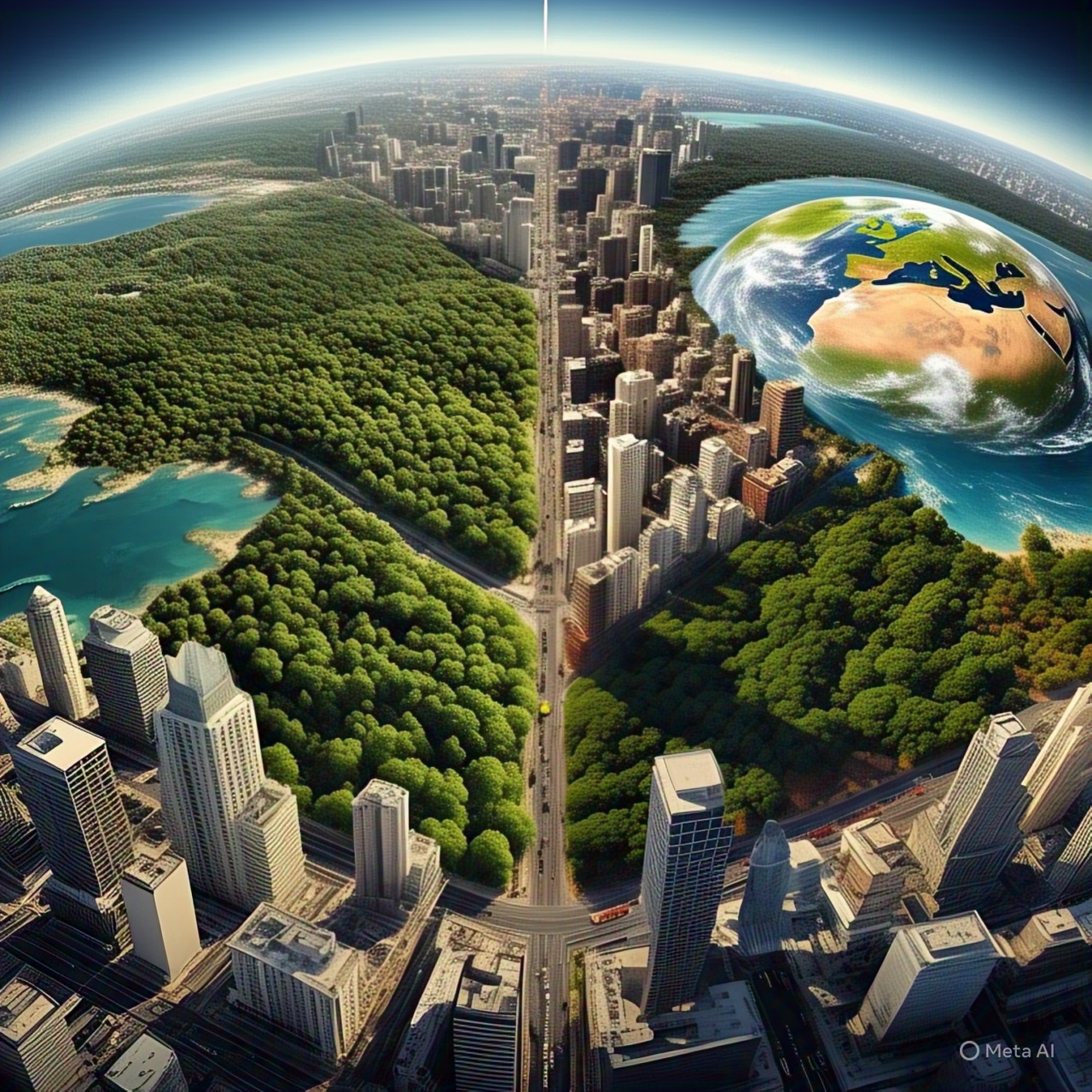 ما هي البيئة؟ بحث شامل: تعريف، مكونات، أهمية، وأنواع البيئات 1 a split view of planet earth one