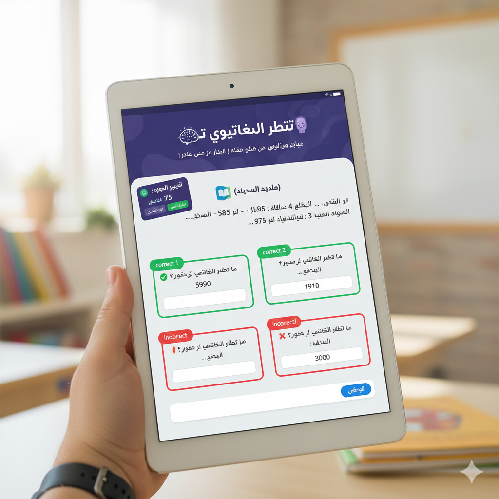 تحدي الرياضيات الذكي: الثورة التفاعلية في تعلم المسائل الحسابية 1 Gemini Generated Image 7s93fe7s93fe7s93